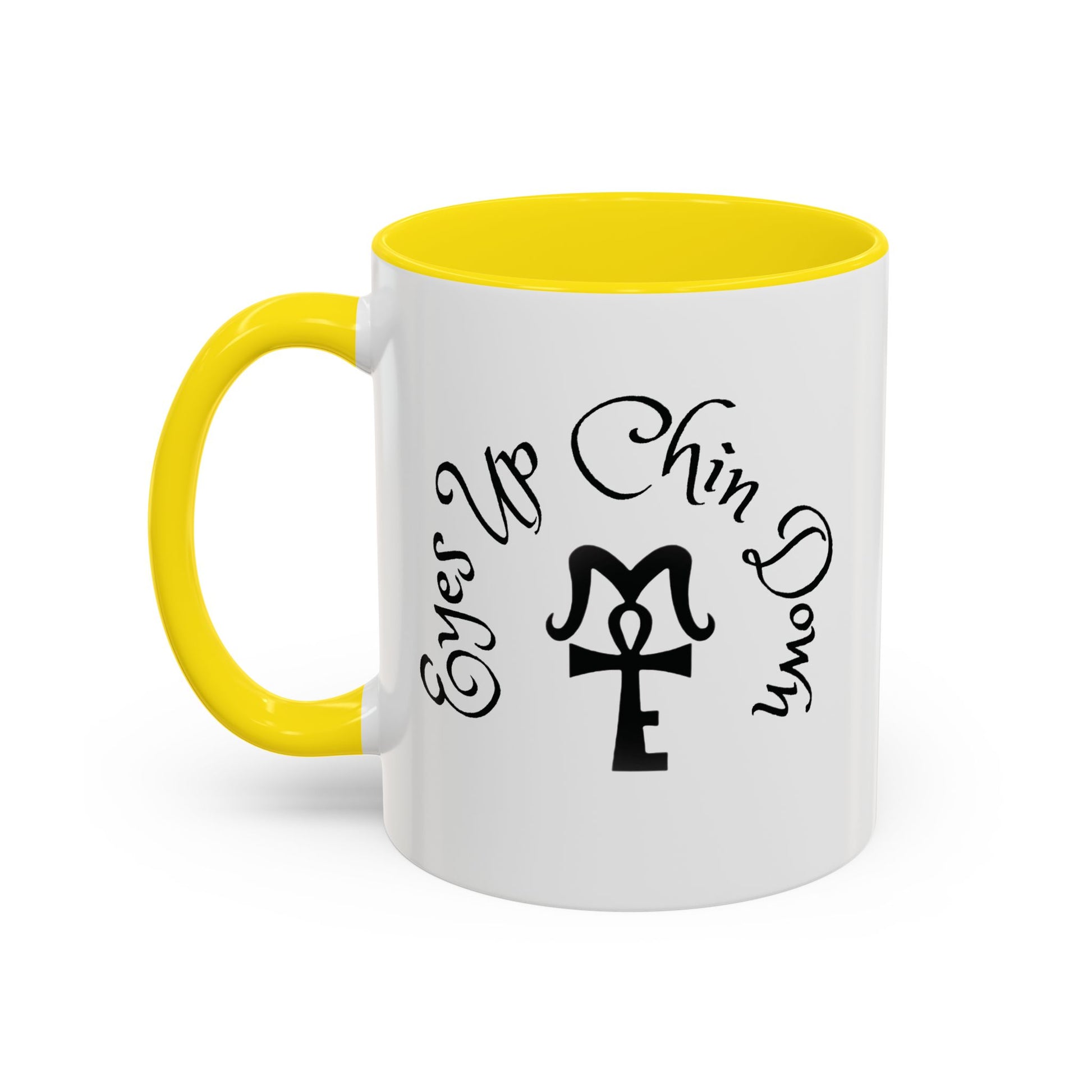 AJ McKee Accent Mug – Eyes Up. Chin Down