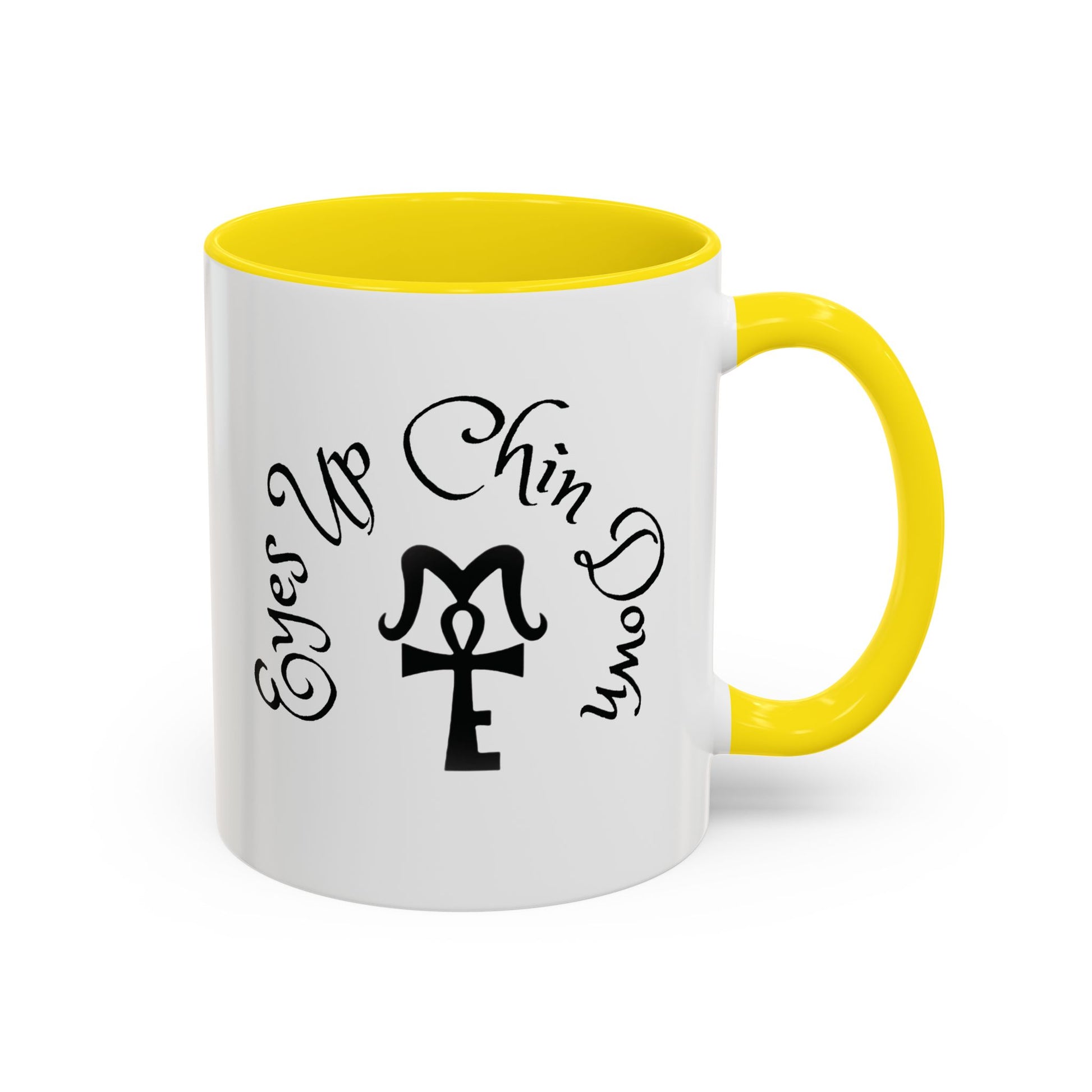 AJ McKee Accent Mug – Eyes Up. Chin Down