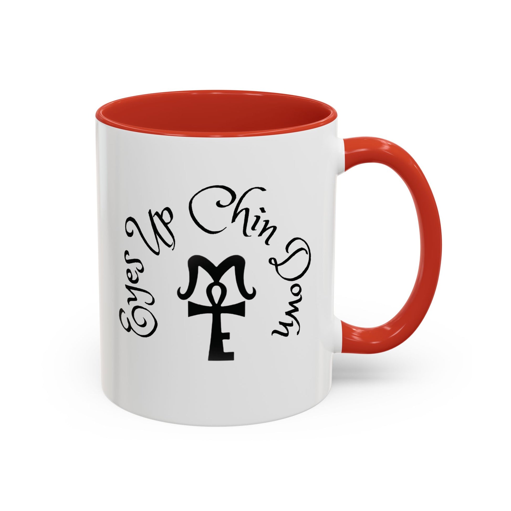 AJ McKee Accent Mug – Eyes Up. Chin Down