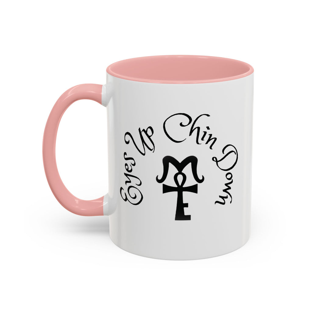 AJ McKee Accent Mug – Eyes Up. Chin Down