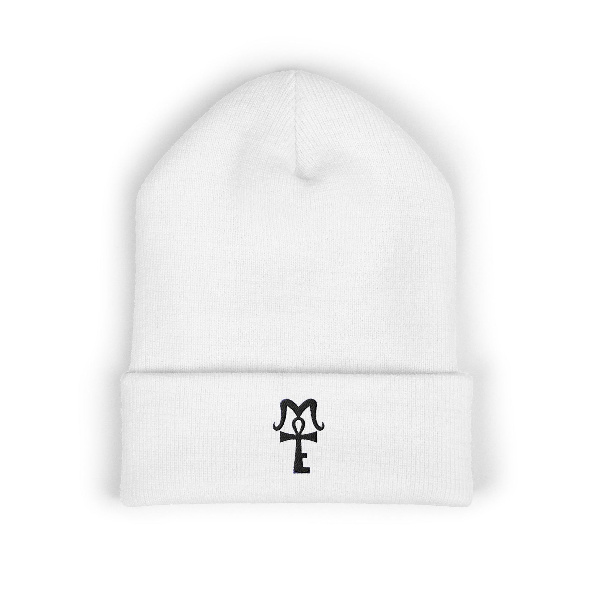 White Embordered McKee Piece Beanie